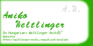 aniko weltlinger business card